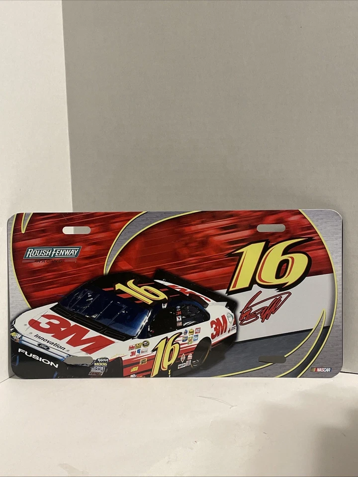 GREG BIFFLE License Plate 16 Car 3M Roush Fenway Racing Nascar Ford - Image 1 of 2