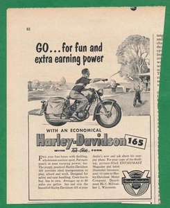 Zeitschriftenanzeige - 1954 - Harley-Davidson 165 (#2) - Bild 1 von 1