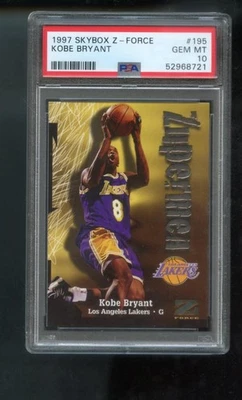 1997-98 Skybox Z-Force #195 Kobe Bryant PSA 10 Graded Card NBA Zupermen ZForce - Image 1 of 2