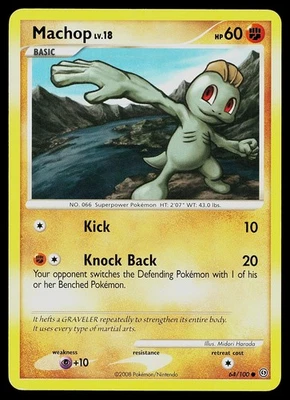 Pokemon Card Machop 64/100 Stormfront - Image 1 of 2