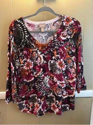 Suéter floral para mujer Chico talla 2 grande (12) Foto 1 de 4