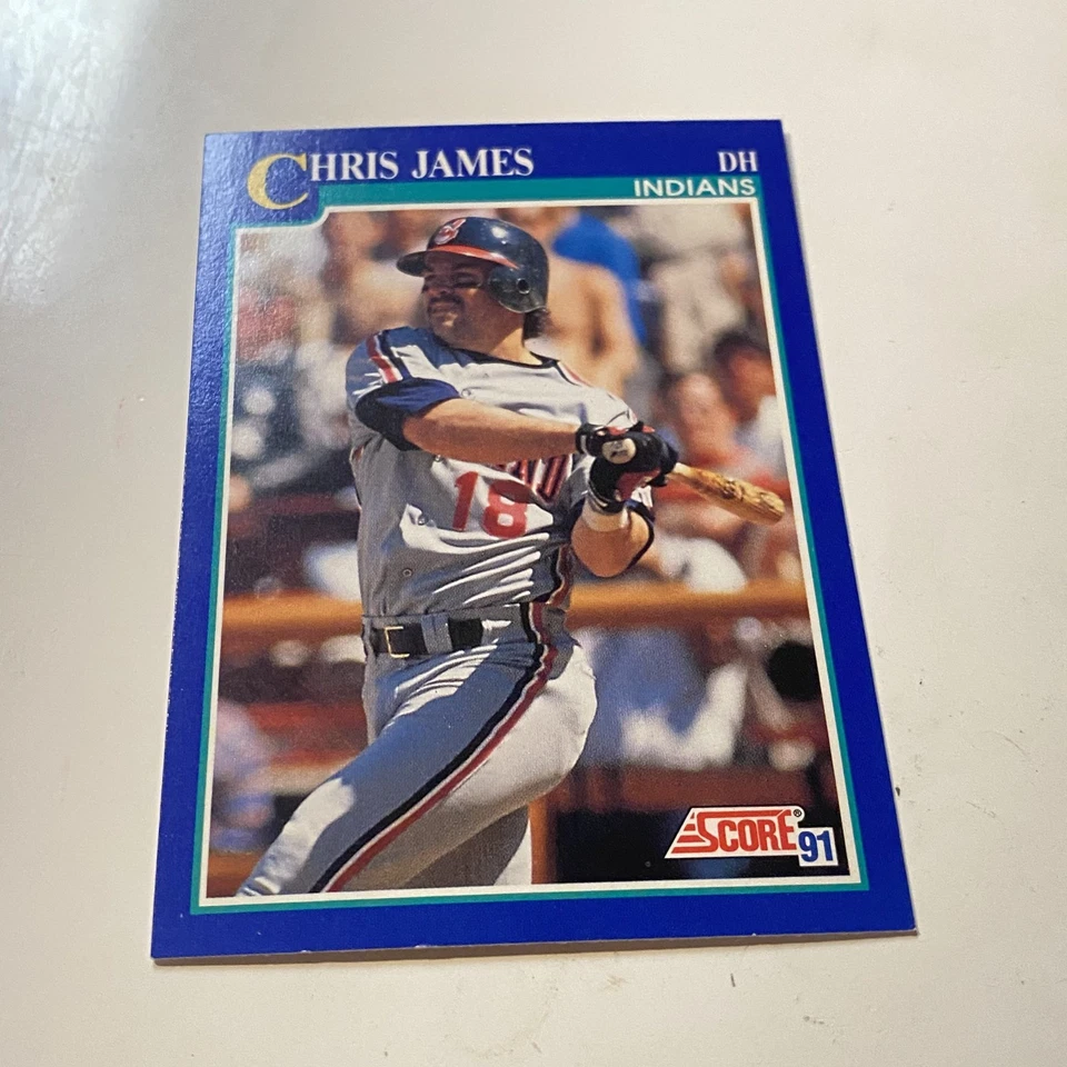 1991 Score - Chris James #491 - MLB Baseball Trading Card  - Image 1 of 1