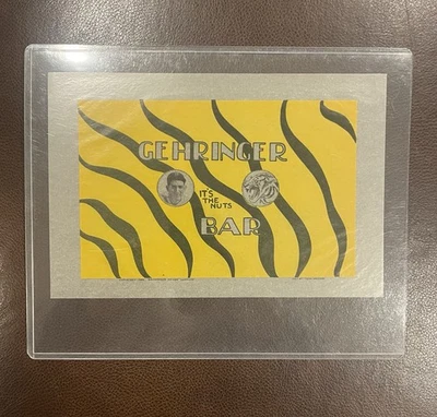 1934 CHARLIE GEHRINGER CANDY BAR WRAPPER DETROIT TIGERS EXTREMELY RARE HOF  - Image 1 of 4