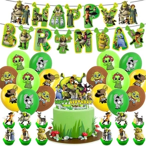 Shrek-Themed Balloons Happy Birthday Banner Cake Topper Party Decor Suppliesר - Picture 1 of 5