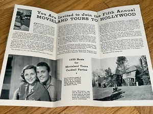 1939 FAWCETT MOVIELAND TOURS TO HOLLYWOOD Brochure - Picture 1 of 12