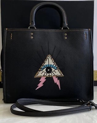 BOLSO BANDOLERA COACH 1941 CUERO NEGRO ROGUE 30 OJO PIRAMIDAL 46811 USADO EN EXCELENTE ESTADO Foto 1 de 4
