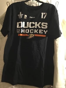 Reebok Ducks Hockey NHL Black Shirt Large Stanley Cup Playoffs 2017 Kesler 17 - Picture 1 of 2