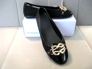 Aerosoles Women's Big Bet Loafer Flat Shoes Black Faux Suede-808 Size 8M NIB - Picture 1 of 4