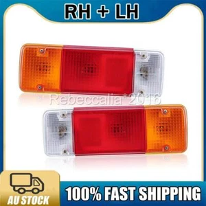 1 Pair RH+LH Rear Tail Lights with Bulbs For Toyota Landcruiser Hilux Tray UTE - Picture 1 of 13