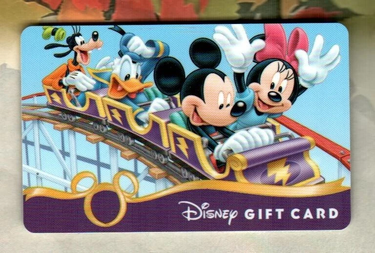 DISNEY Mickey and Friends Riding Roller Coaster ( 2011 ) Gift Card ( $0 ) - Image 1 of 1