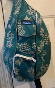 Kavu Rope Sling Bag Teal/White Pineapple Passion - Picture 1 of 10