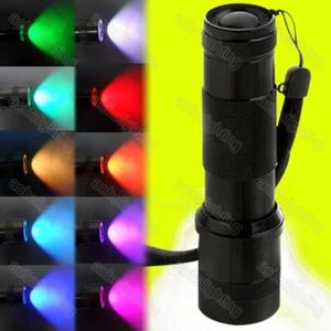 Full color flashlight 10 color changing LED night light RGB mood lighting Torch - Picture 1 of 6