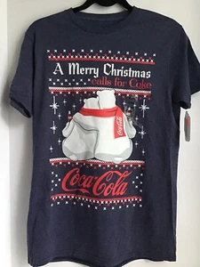 Coke Coca Cola A Merry Christmas Calls For Coke mit Eisbären T-Shirt, Größe M - Bild 1 von 3