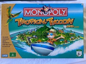 Monopoly Tropical Tycoon DVD Board Game 2007 Hasbro With DVD - Complete - Picture 1 of 7