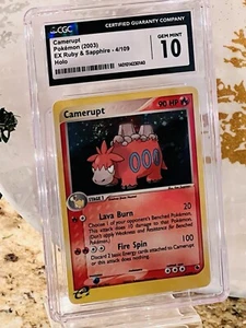 Camerupt 4/2003 Pokemon EX Ruby & Sapphire Holo #4 CGC 10 English Pokemon Card - Picture 1 of 2