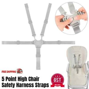 AU High Chair Security Straps Replacement 5 Point Children Safety Harness Straps - Picture 1 of 11