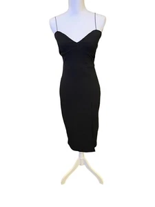 Black Dress Spaghetti Straps Revamped Size M New - Picture 1 of 10
