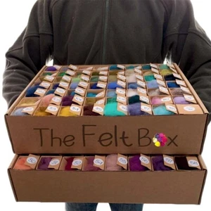 Carded Felting Wool Multi Colour Set Needle Felting Wool Painting Palette 111 pc - Picture 1 of 10