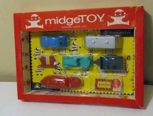 Rare Midgetoy Camper Set With VW Bug in Early Redbox - Mint Condition! - Picture 1 of 4