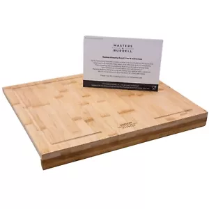 Bamboo Counter Edge Chopping Board Kitchen Secure Wooden Cutting Board Large M&B - Picture 1 of 16