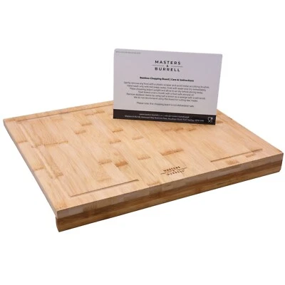Bamboo Counter Edge Chopping Board Kitchen Secure Wooden Cutting Board Large M&B - Image 1 of 4