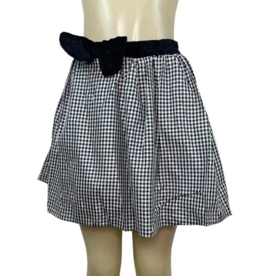 Женская черно-белая клетчатая юбка My Michelle с поясом и бантом размер L - Изображение 1 из 4