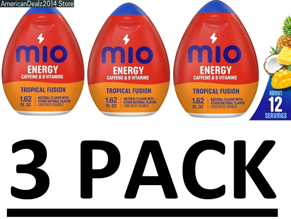 6pk Mio Energy Tropical Fusion Liquid Water Enhancer 108 Servings BB 12/2020