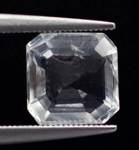 1.36 Ct Natural White Colorless Sapphire Loose Octagon 6 mm No Heat Gemstone - Picture 1 of 10