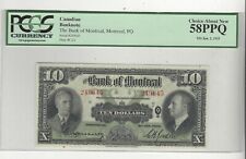 1938  Bank of Montreal $10 Note Cat#505-62-04 SN# 249645 PCGS AU-58 PPQ