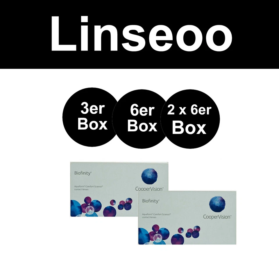 3er, 6er oder 2x6er Box Biofinity® sphere Premium Monatskontaktlinsen von Cooper - Bild 1 von 3
