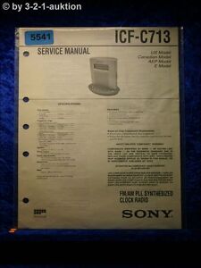 Sony Manual de Servicio Icf C713 Reloj Radio (#5541)