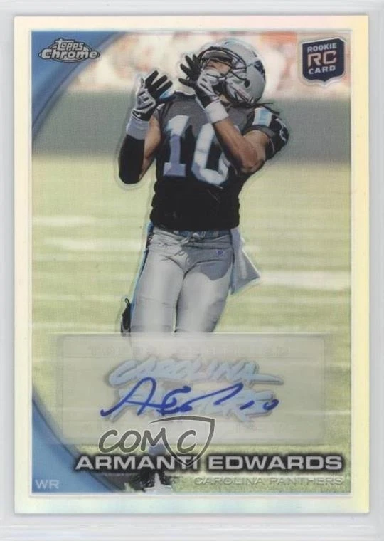 2010 Topps Chrome Refractor Auto /50 Armanti Edwards #C136 Rookie Auto RC - Image 1 of 2