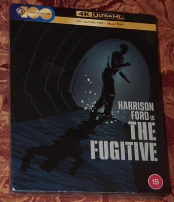 THE FUGITIVE 1993 4K UHD + BLU-RAY LE STEELBOOK OOP IMMEDIATE DISPATCH - Image 1 of 4