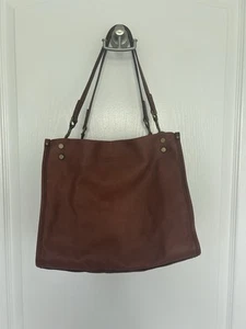 American Leather Co Lenox Leather 3 Entry Satchel Shoulder Bag Soft Brown Purse - Picture 1 of 19