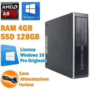 Computer Desktop Hp Compaq Pro 6305 Sff Amd A8 Ram 4gb Ssd 128gb  Ricondizionato - Foto 1 di 4