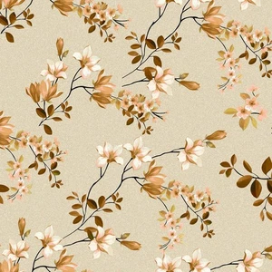 Toile cirée au mètre - Largeur 140 cm - Clematite ocre - Beige - Picture 1 of 5