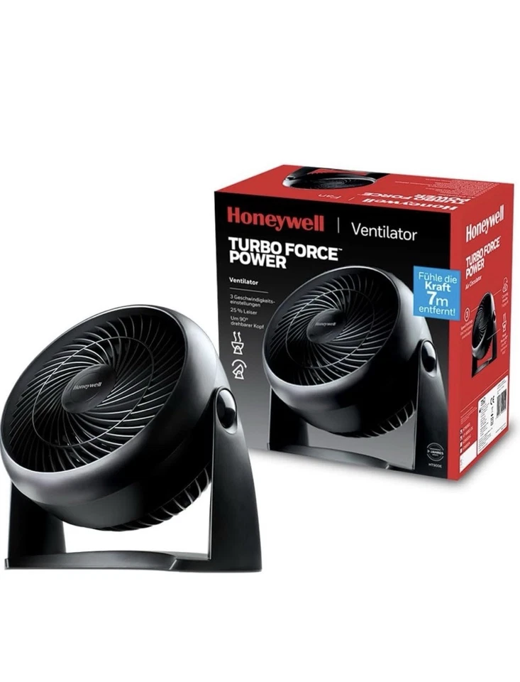 Honeywell  HT-900E Tischventilator Standventilator Schwarz - Bild 1 von 4