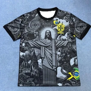 Brazil Christ The Redeemer Football Shirt Jersey Limited Edition - Picture 1 of 7