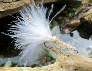 Gilchrist Fliegen. 3 x PATTEGRISEN ( Garnele). Gr.6. Meerforellen. - Bild 1 von 2