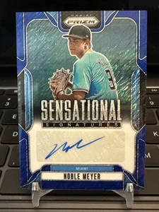 2025 Panini Prizm FOTL Noble Meyer Blue Shimmer Auto 3/8 SSP Miami Marlins - Picture 1 of 2