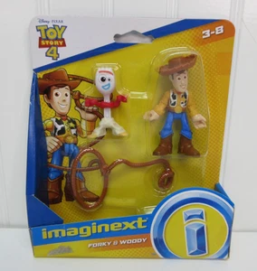 Mini figuras Disney Toy Story 4 Forky & Woody Pixar Imaginext Fisher Price Age3+ - Imagen 1 de 15