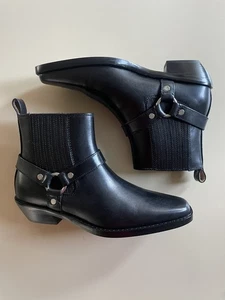 Stivaletti moto nuovi Madewell 7.5 The Santiago Western stivaletti pelle nera nuovi con scatola - Foto 1 di 14