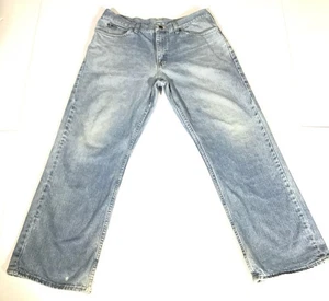 Jeans Lee Para Hombre 34x30 Azul Algodón Lavado Claro Ajustado Calce Recto Denim - Imagen 1 de 14