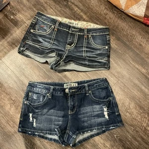 Pantalones Cortos Denim Zanadi Juniors Talla 13 Tiro Bajo Azul Jean Lavado Oscuro - Imagen 1 de 6