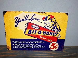 Bit-O-Honey 8 x 12 inch Metal Sign - Picture 1 of 5