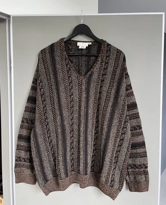 Ermenegildo Zegna Chunky Brown heavy Knit Wool Sweater sz XL - Image 1 of 4