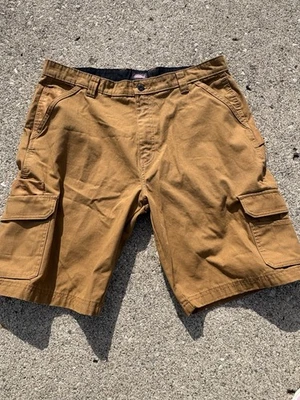 Genuine Dickies Men’s Cargo Shorts 38 Brown Gold Canvas Ripstop Carpenter Work - Image 1 of 4