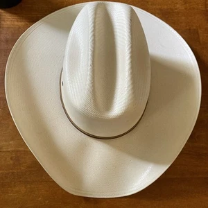 Vintage Stetson Stallion Cowboy Hat Western Rodeo Yellowstone 7 1/8 Beige - Picture 1 of 24