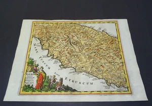 Antica mappa dell'Italia centrale di Philipp Cluver 1697 - Foto 1 di 5
