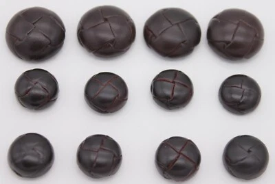 Designer Blazer Leather Button Set  Size 24 & 36 - 12 Pc Suit Coat - Image 1 of 4